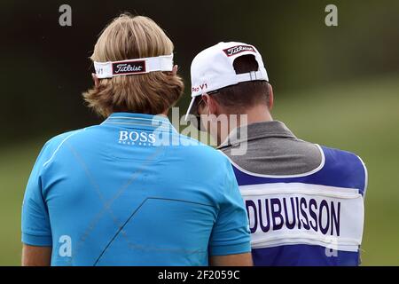 Victor Dubuisson von Frankreich tritt während der dritten Runde der Alstom Open de France 2015, auf Golf National in Saint-Quentin-en-Yvelines, Frankreich, am 4. Juli 2015 - Foto Philippe Millereau / KMSP / DPPI Stockfoto