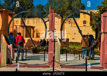 Architektur, Design & Landschaft von verschiedenen Forts in Rajasthan, Indien. Stockfoto