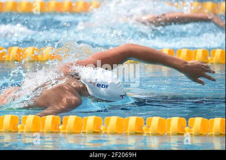 Charlotte Bonnet (FRA) tritt auf 100 m Freestyle während der Open de France 9th 2015 Vichy Val d'Allier, im Stade Aquatique, in Bellerive-sur-Allier, Frankreich, am 4.-5. Juli, 2015 - Foto Stephane Kempinaire / KMSP / DPPI - Stockfoto