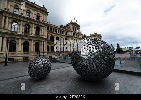 Das Treasury Casino und Hotel in Brisbane, Australien. Stockfoto