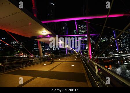 Kurilpa-Brücke über den Brisbane River, Queensland, Australien. Stockfoto