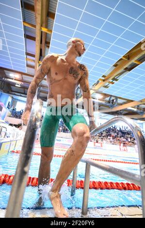 Frederik Bousquet (FRA) tritt auf 50 m Freestyle bei den französischen Meisterschaften Elite Short Course (25m), in Angers, Frankreich am 19. Bis 22. November 2015 - Foto Stephane Kempinaire / KMSP / DPPI Stockfoto