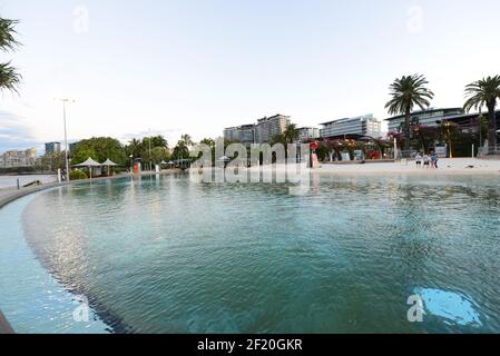 The Boat Pool at Stanley St Plaza, South Brisbane, Queensland, Australien. Stockfoto