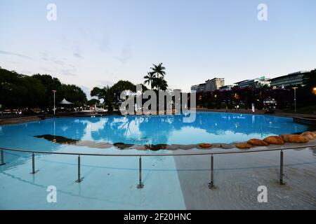 The Boat Pool at Stanley St Plaza, South Brisbane, Queensland, Australien. Stockfoto