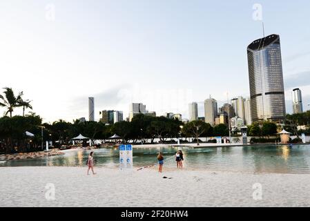 The Boat Pool at Stanley St Plaza, South Brisbane, Queensland, Australien. Stockfoto