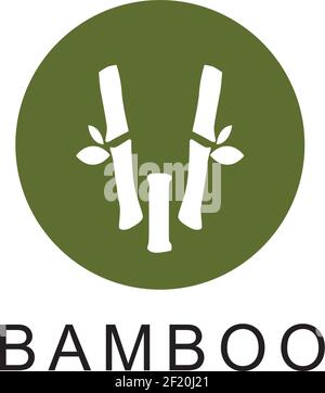 Bambus Baum Logo Design Vektor Vorlage Stock Vektor