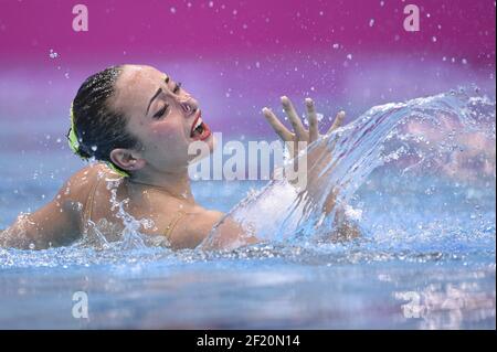 Anna Voloshyna (UKR) tritt im Synchronschwimmen Solo Free Final während der len European Aquatics Championships London 2016, Tag 2, am 10. Mai 2016, im Aquatics Centre im Queen Elizabeth Olympic Park, in London, England - Foto Stephane Kempinaire / KMSP / DPPI Stockfoto