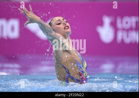 Anna Voloshyna (UKR) tritt im Synchronschwimmen Solo Free Final während der len European Aquatics Championships London 2016, Tag 2, am 10. Mai 2016, im Aquatics Centre im Queen Elizabeth Olympic Park, in London, England - Foto Stephane Kempinaire / KMSP / DPPI Stockfoto