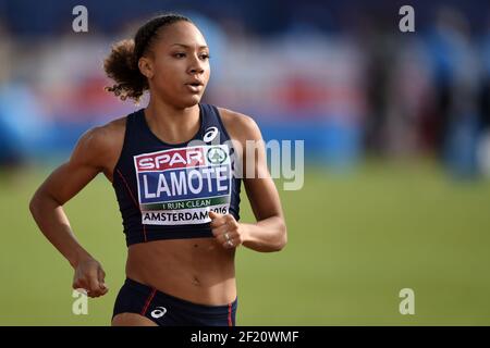 Die französische Renelle Lamote tritt 800m während der Leichtathletik-Europameisterschaften 2016 in Amsterdam, Niederlande, Tag 1, am 6. Juli an, 2016 - Foto Philippe Millereau / KMSP / DPPI Stockfoto