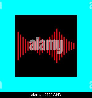 Musik, Rauschen, Sound, Vibration, Lautstärke Lineal Farbe Symbol. Einfache Illustration. Mobile Konzept App Symbol und Web-Design. Bearbeitbare Kontur. Designvorlage Stockfoto