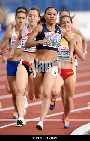 Die französische Renelle Lamote tritt 800m während der Leichtathletik-Europameisterschaften 2016 in Amsterdam, Niederlande, Tag 2, am 7. Juli an, 2016 - Foto Philippe Millereau / KMSP / DPPI Stockfoto