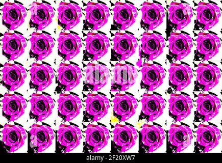 Strukturierte Hintergründe für Banner und Webseiten, Spiele usw... Bunte Hintergründe, mit sich wiederholenden floralen Themen. Stockfoto