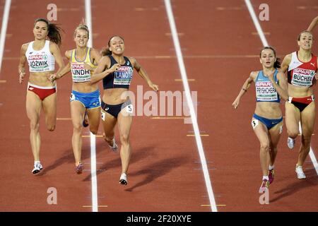 Die französische Renelle Lamote (Silbermedaille) tritt im Finale 800m während der Leichtathletik-Europameisterschaften 2016 in Amsterdam, Niederlande, Tag 4, am 9. Juli an, 2016 - Foto Philippe Millereau / KMSP / DPPI Stockfoto