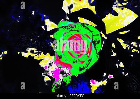 Strukturierte Hintergründe für Banner und Webseiten, Spiele usw... Bunte Hintergründe, mit sich wiederholenden floralen Themen. Stockfoto