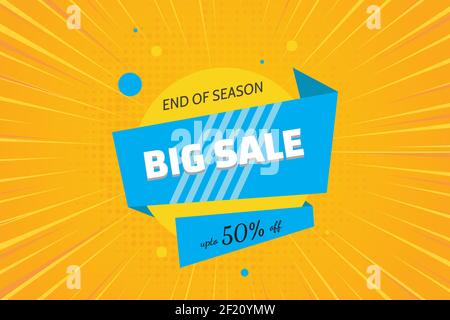 Großer Verkauf 50% Verkauf Banner, Poster, Promotion-Angebot für Unternehmen, Shop und Anlässe wie weihnachten, Neujahr, schwarzer freitag, ostern Stock Vektor