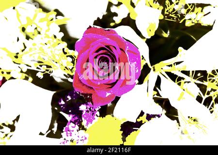 Strukturierte Hintergründe für Banner und Webseiten, Spiele usw... Bunte Hintergründe, mit sich wiederholenden floralen Themen. Stockfoto