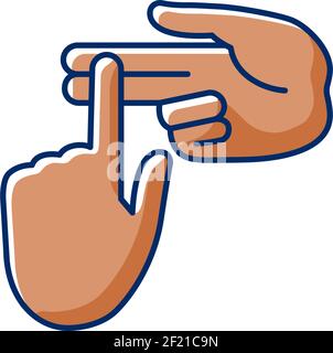 RGB-Farbsymbol „Counting on Fingers“ Stock Vektor