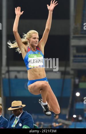 Die russische Darya Klishina tritt bei den Olympischen Spielen RIO 2016, Leichtathletik, am 16. August 2016 in Rio, Brasilien - Foto Jean Marie Hervio / KMSP / DPPI Stockfoto