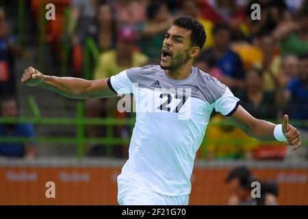 Frankreich s Adrien Dipanda Handball Männer s während der Olympischen Spiele RIO 2016, Handball Männer Brasilien vs Frankreich , am 17. August 2016, in Rio, Brasilien - Foto Julien Crosnier / KMSP / DPPI Stockfoto