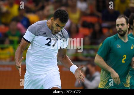 Frankreich s Adrien Dipanda Handball Männer s während der Olympischen Spiele RIO 2016, Handball Männer Brasilien vs Frankreich , am 17. August 2016, in Rio, Brasilien - Foto Julien Crosnier / KMSP / DPPI Stockfoto