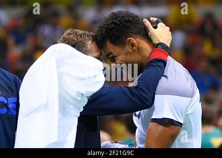 Frankreich s Adrien Dipanda Handball Männer s während der Olympischen Spiele RIO 2016, Handball Männer Brasilien vs Frankreich , am 17. August 2016, in Rio, Brasilien - Foto Julien Crosnier / KMSP / DPPI Stockfoto