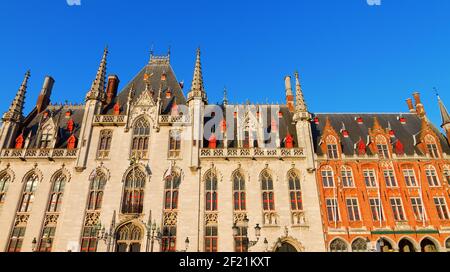 Rathaus, Brügge Stockfoto