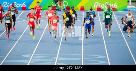 Männer 4x100 m Staffelfinale während der Olympischen Spiele RIO 2016, Leichtathletik, am 19. August 2016, in Rio, Brasilien - Foto Vincent Curutchet / KMSP / DPPI Stockfoto