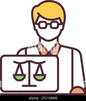 Internes Counsel RGB-Farbsymbol Stock Vektor