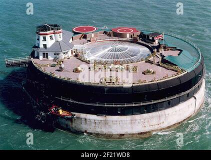 NO MANS LAND, FORT, IN DER ,SOLENT, ZWISCHEN PORTSMOUTH, UND DER ISLE OF WIGHT, PIC MIKE WALKER, 2007 Stockfoto