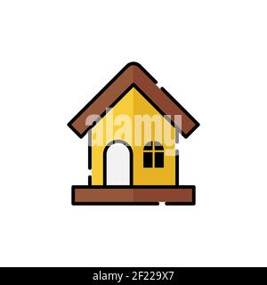 Startseite Symbol Logo Vektor Design Illustration. Einfaches Haus Logo Symbol Vektor in flachem Design Illustration Vorlage. Trendy Home Vektor-Symbol flaches Design für Stock Vektor