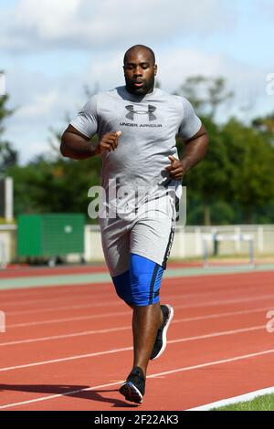Teddy Riner während einer körperlichen Übungssitzung am 28. Juni 2017 im l'Insep in Paris, Frankreich - Foto Philippe Millereau / KMSP / DPPI Stockfoto