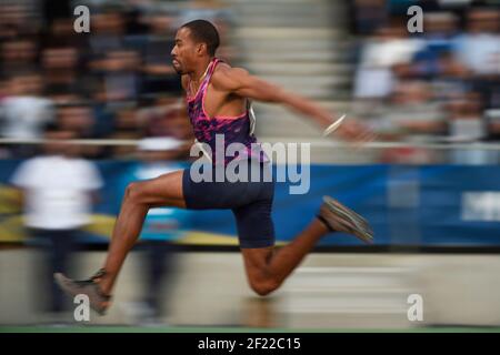 Christian Taylor (USA) tritt an und gewinnt in Triple Jump Men während des Meeting de Paris 2017, im Charlety Stadium, in Paris, Frankreich, am 1. Juli, 2017 - Foto Jean-Marie Hervio / KMSP / DPPI Stockfoto