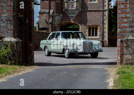 1972 W108 Mercedes 280SE Klassische deutsche Limousine, unrestauriert aus Südafrika Stockfoto