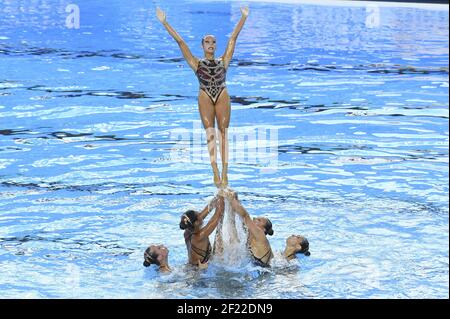 Spanisches Team tritt im Team Free Synchronized Swimming während der FINA Weltmeisterschaft 17th an, in der Duna Arena, in Budapest, Ungarn, Tag 6, Am 19th. Juli 2017, Photo Stephane Kempinaire / KMSP / DPPI Stockfoto