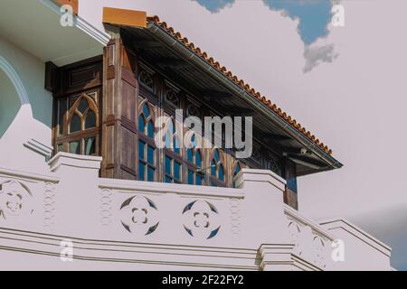 Sonniger Herbsttag. Vorderansicht. Stockfoto