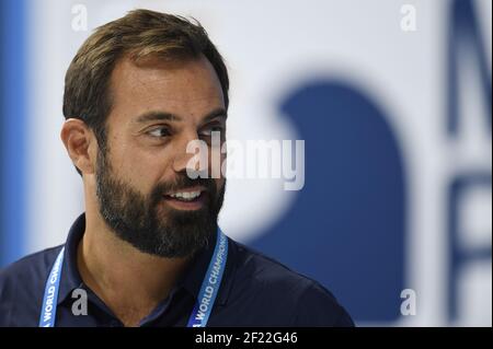 Romain Barnier (FRA) französischer Trainer während der FINA-Weltmeisterschaft 17th, in der Duna Arena, in Budapest, Ungarn, Tag 12, Am 25th. Juli 2017, Photo Stephane Kempinaire / KMSP / DPPI Stockfoto