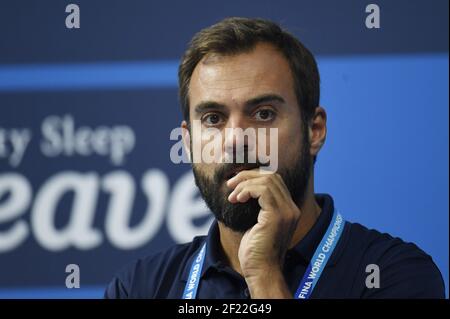 Romain Barnier (FRA) französischer Trainer während der FINA-Weltmeisterschaft 17th, in der Duna Arena, in Budapest, Ungarn, Tag 12, Am 25th. Juli 2017, Photo Stephane Kempinaire / KMSP / DPPI Stockfoto