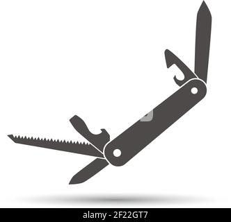 Symbol für Taschenmesser. Stock Vektor