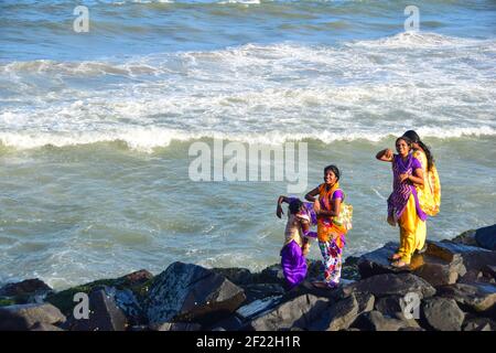 Puducherry, Pondicherry, Tamil Nadu, Indien Stockfoto