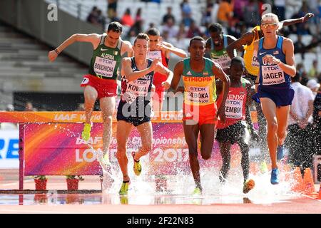 Yoann Kowal (FRA) tritt in 3000 Meter Steeplechase Männer während der Leichtathletik-Weltmeisterschaften 2017, im Olympiastadion, in London, Großbritannien, Tag 3, Am 6th. August 2017 - Foto Julien Crosnier / KMSP / DPPI Stockfoto