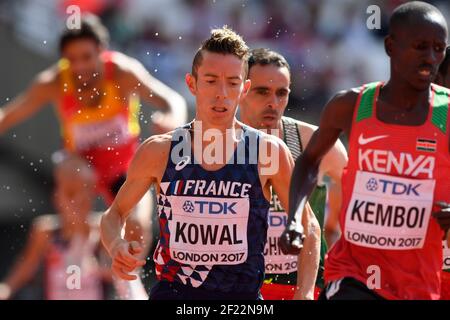 Yoann Kowal (FRA) tritt in 3000 Meter Steeplechase Männer während der Leichtathletik-Weltmeisterschaften 2017, im Olympiastadion, in London, Großbritannien, Tag 3, Am 6th. August 2017 - Foto Julien Crosnier / KMSP / DPPI Stockfoto