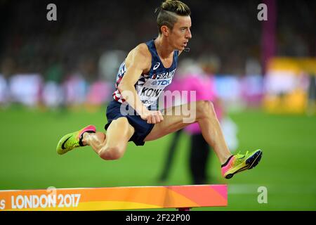 Yoann Kowal (FRA) tritt in 3000 Meter Steeplechase Männer während der Leichtathletik-Weltmeisterschaften 2017, im Olympiastadion, in London, Großbritannien, Tag 5, Am 8th. August 2017 - Foto Julien Crosnier / KMSP / DPPI Stockfoto