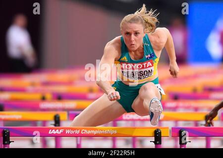 Sally Pearson (AUS) tritt in 100 Meter Hürden Frauen während der Leichtathletik-Weltmeisterschaften 2017, im Olympiastadion, in London, Großbritannien, Tag 8, Am 11th. August 2017 - Foto Julien Crosnier / KMSP / DPPI Stockfoto