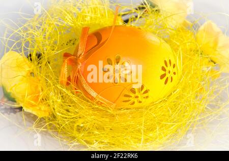 Orange ostereier Dekoration Stockfoto