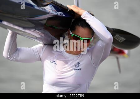 Sarah Guyot aus Frankreich tritt in K1 Frauen 200 m während der ICF Kanusprint-Weltmeisterschaft 2017 in Racice, Tschechische Republik, Tag 3, 25th. August 2017 - Foto Jean-Marie Hervio / KMSP / DPPI Stockfoto