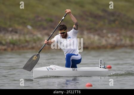 Adrien Bart aus Frankreich tritt in C1 Männer 1000 m während der ICF Kanusprint-Weltmeisterschaft 2017 in Racice, Tschechische Republik, Tag 4, 26th. August 2017 - Foto Jean-Marie Hervio / KMSP / DPPI Stockfoto