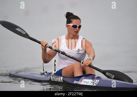 Sarah Guyot aus Frankreich tritt in K1 Frauen 200 m während der ICF Kanusprint-Weltmeisterschaft 2017 in Racice, Tschechische Republik, Tag 5, 27th. August 2017 - Foto Jean-Marie Hervio / KMSP / DPPI Stockfoto