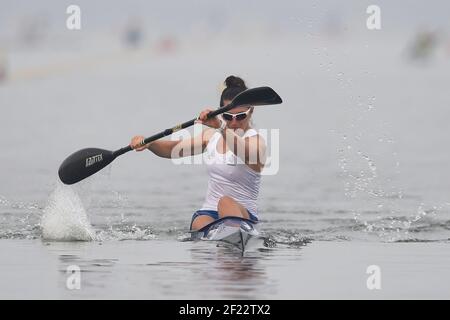 Sarah Guyot aus Frankreich tritt in K1 Frauen 200 m während der ICF Kanusprint-Weltmeisterschaft 2017 in Racice, Tschechische Republik, Tag 5, 27th. August 2017 - Foto Jean-Marie Hervio / KMSP / DPPI Stockfoto