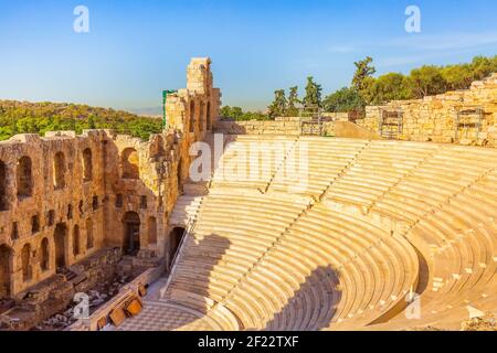 Amphitheater der Akropolis in Athen, Griechenland Stockfoto