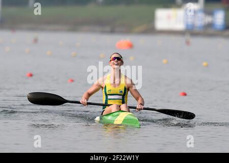 Alyce Burnett aus Australien tritt an und gewinnt Goldmedaille in K1 Frauen 1000 m während der ICF Kanusprint-Weltmeisterschaft 2017 in Racice, Tschechische Republik, Tag 5, 27th. August 2017 - Foto Jean-Marie Hervio / KMSP / DPPI Stockfoto